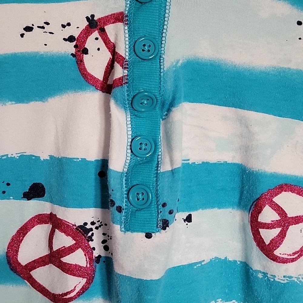 Justice, girls, size 12 peace shirt. - Picture 3 of 5